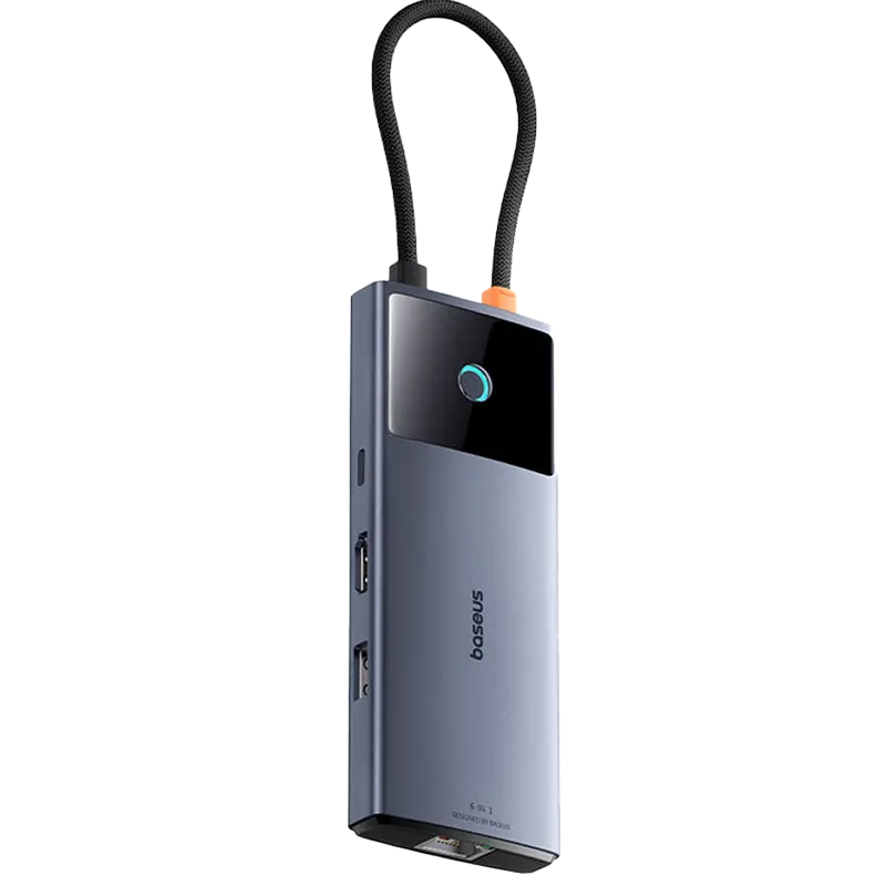 Baseus StarJoy 6-Port USB-C Hub (Gray) 4 Mascom International.webp